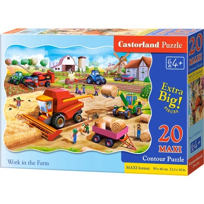 Castorland - Puzzle Work on the farm. | - 1 - 39 piese