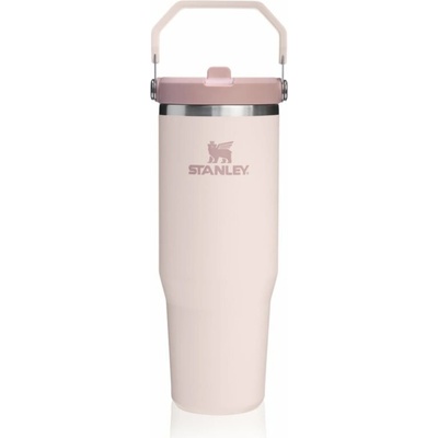 Stanley IceFlow™ Flip Straw Tumbler fľaša na vodu z nehrdzavejúcej ocele Rose Quartz 890 ml