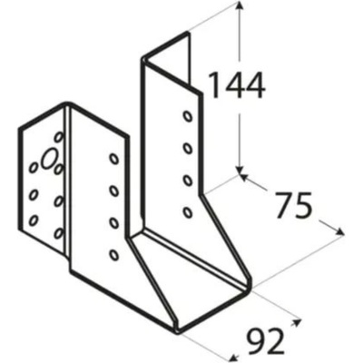 Domax WB 39 trámová topánka 92x144x75x2, 0 mm