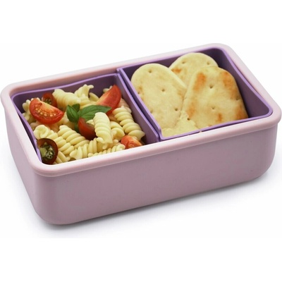 Melii Silikonový bento box na svačinu 700 ml Růžový fialový