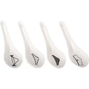POLSPOTTEN Комплект купи с лъжици Undressed Bowls 200 ml (4 броя) (230.400.179)