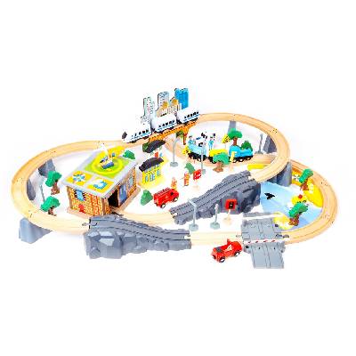 Aga4Kids Dřevěná vláčkodráha 95 dílů (DS5752)