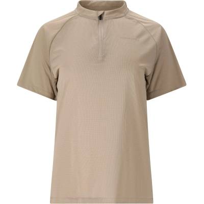 ENDURANCE Дамска фланелка с къс ръкав за колоездене ENDURANCE Women's Crow Melange Cycling/MTB S/S Shirt Cycling jersey - Vintage Khaki - размер 38 (EU) (156-2412-0413)