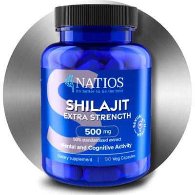Natios Shilajit Extract 500 mg Extra Strength 90 kapslí