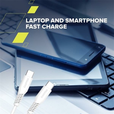 Canyon CNS-CC60SC20W USB-C / USB-C, PD 60 W, 480 Mbps, 2m, bílý