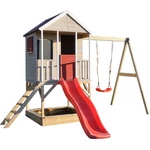 Wendi Toys Summer Adventure House с платформа, пързалка и люлка (ТТM9R)