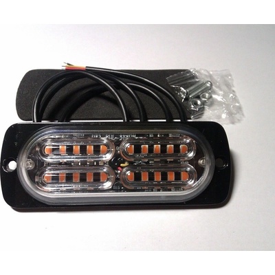 LED stroboskop maják - 20 LED 12V 24V 3W červený