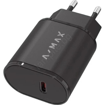 ALIGATOR AX0002V - Адаптер за бързо зареждане A-MAX Power Delivery 20W USB-C черен (PH0013)