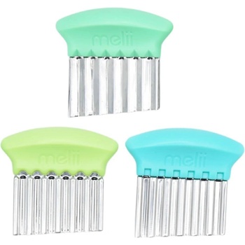 Melii Комплект вълнообразни ножове Melii - Blue, mint & lime, 3 броя (ML20000)