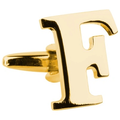 Bubibubi manžetový knoflíček zlaté písmeno F
