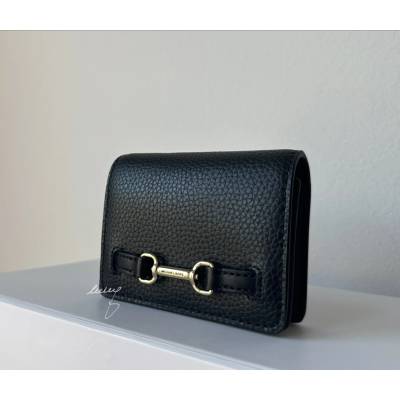 Michael Kors Carson small flap wallet black černá kožená