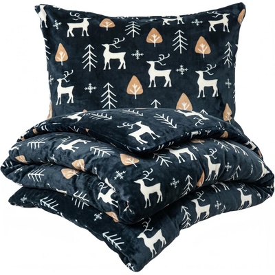 4Home obliečky mikroflanel Nordic Deer 140x200 70x90