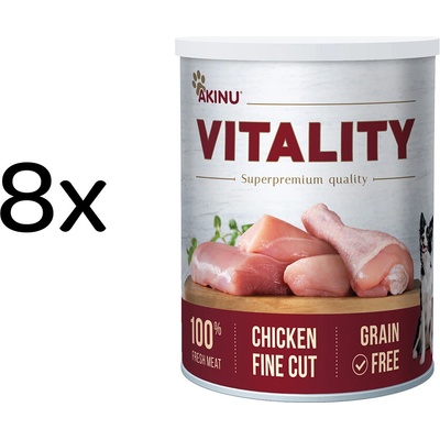 Akinu Vitality Kuře jemně krájené 8 x 400 g