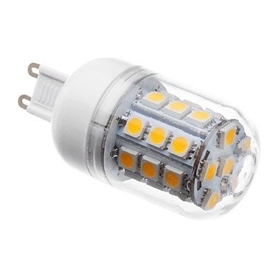 SMD Lighting LED žárovka G9 4W 27 SMD 5050 bílá teplá