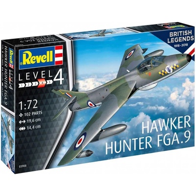 Revell Plastic ModelKit letadlo 03908 100 Years RAF: Hawker Hunter FGA.9 18-03908 1:72