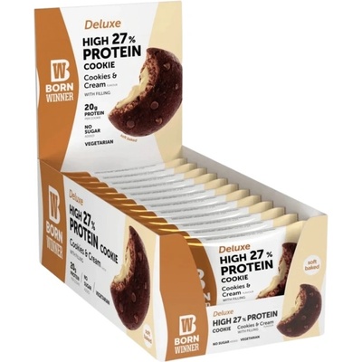 Born Winner Deluxe 27% High Protein Cookie [12 x 75 грама] Бисквити с крем