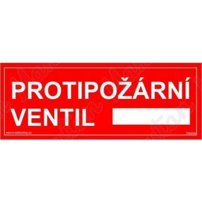 Protipožární ventil, plast 210 x 80 x 0,5 mm