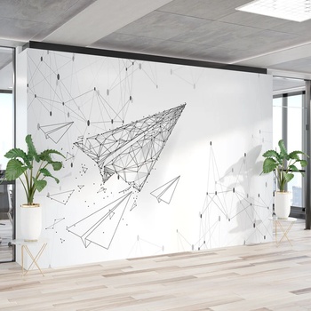 Image 1 of Art gift Фототапет - Хартиен самолет