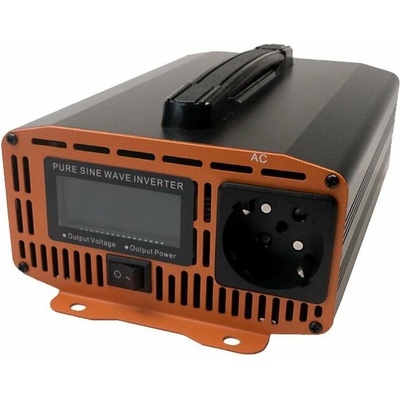 HOULI Power Inverter 12V/230V, 800W/1600W, čistá sínusoida, 1 zásuvka HPGC0008U