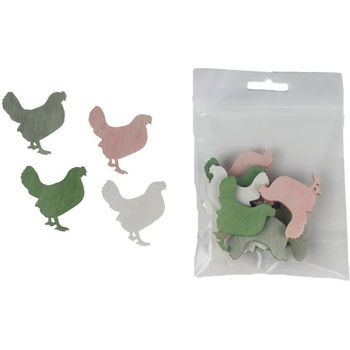 Morex Dekoračné prízdoby 12ks sliepočky D5461