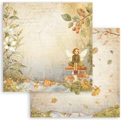 Stamperia papír na scrapbook oboustranný Whispering Woods víla