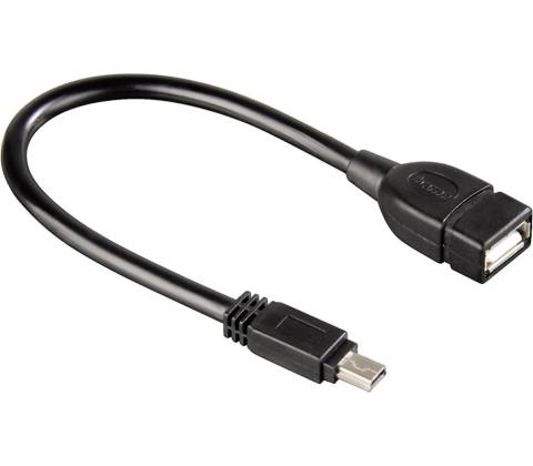 Hama 39626 USB Adapter Cable, mini B-plug - A-socket
