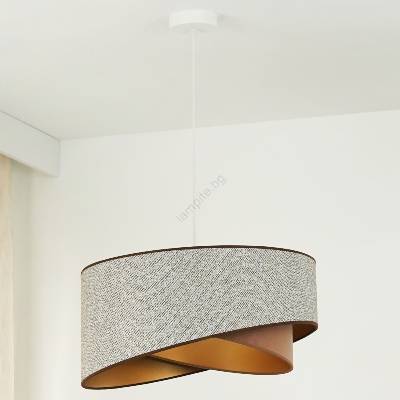 Brilagi - LED Пендел LYRA 1xE27/15W/230V сив/кремав/златист (BG1737)