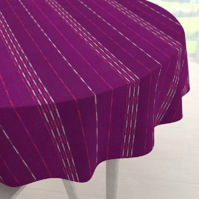 Biante bavlna kulatý ubrus Olivia OL-002 Proužky na fialovém Ø 120cm