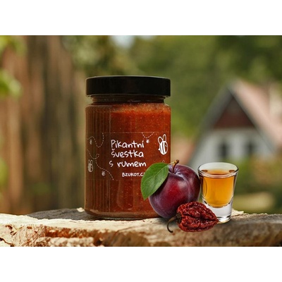 Bzukot Švestkový džem s papričkou Habanero a s rumem 310g