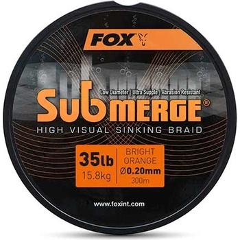 Fox Šňůra Submerge High Visual Orange Sinking Braid 300m 0,20mm