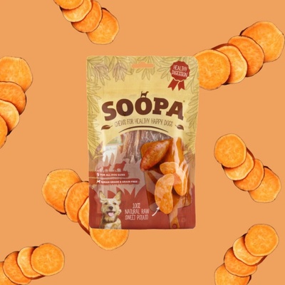 SOOPA Natural Sweet Potato Chews 100 % prírodné žuvacie maškrty zo sladkých zemiakov 100 g