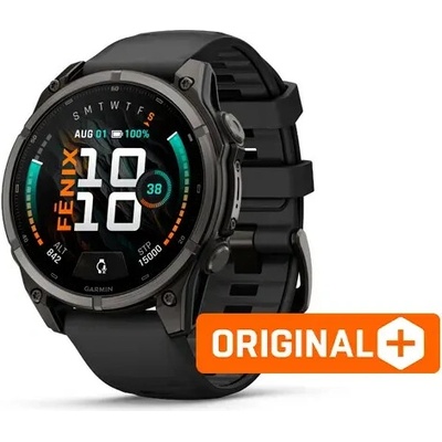 Garmin fenix 9 - 47mm, AMOLED, Sapphire, Carbon Gray DLC Titanium, Black band 010-04762-11