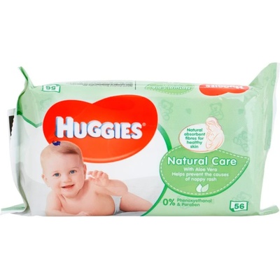 Huggies Natural Care почистващи кърпички с алое вера 56 бр