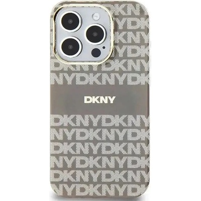 DKNY Кейс DKNY IML Mono & Stripe MagSafe за iPhone 15 / 14 / 13, бежов (3666339267957)