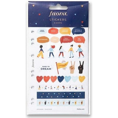 Filofax Samolepky Multi Together náplň osobních A5 diářů 6 listů