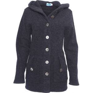 Reiff Дамско вълнено яке Reiff Women's Mona Wool Fleece Hooded Jacket Merino jacket - Anthracite (105-2609-0113)