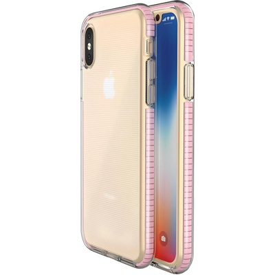 Apple Pокривало Spring clear TPU за Apple iPhone XS/iPhone X - Светлорозов KP8665