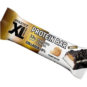 XL Athletic Protein Crunch Protein Bar - Peanut Butter with Collagen [8 x 80 грама] Фъстъчено масло