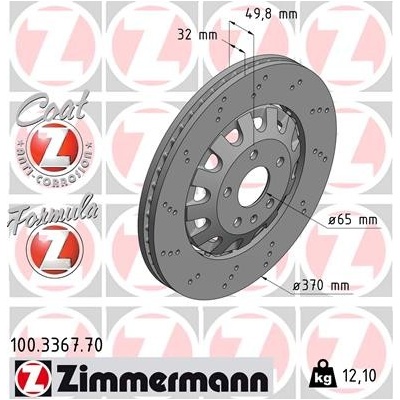 Brzdový kotouč ZIMMERMANN 100.3367.70