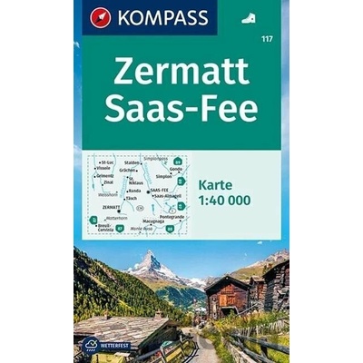 KOMPASS Wanderkarte Zermatt, Saas-Fee