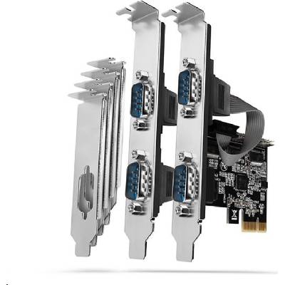 AXAGON PCEA-S4N, PCIe radič - 4x sériový port (RS232) 250 kbps, vrátane. LP