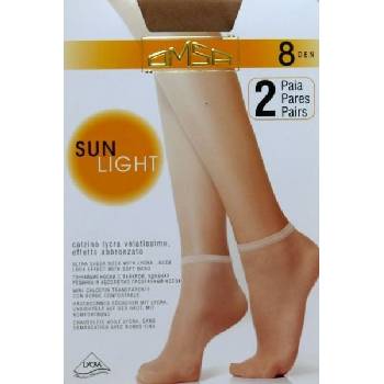 Omsa Sun Light 8 DEN A`2 2-pack dámské ponožky nero/černá
