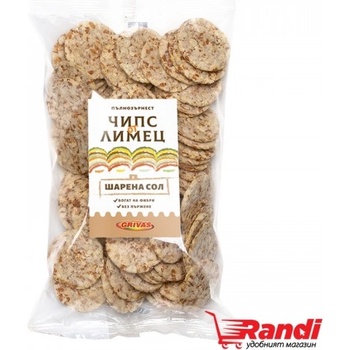 Grivas Чипс от лимец пълнозърнест с шарена сол Grivas 90гр