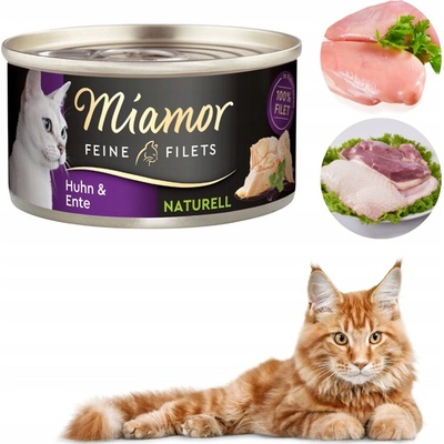 Miamor Feine Filets Naturelle Kuracie Mäso a kačica v omáčke 80 g