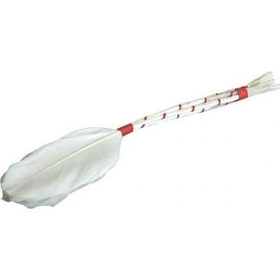 Mašlovačka pletená 19 cm, peří