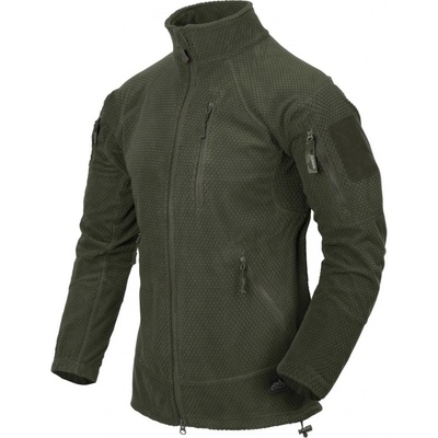 Mikina Helikon-Tex fleecová Alpha tactical Grid Fleece Olive green – Zboží Mobilmania