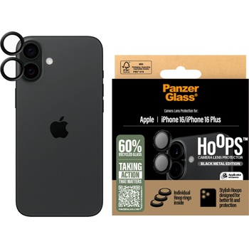 Panzer Протектор за камера PanzerGlass Hoops Black Lens Protector за iPhone 16/16 Plus