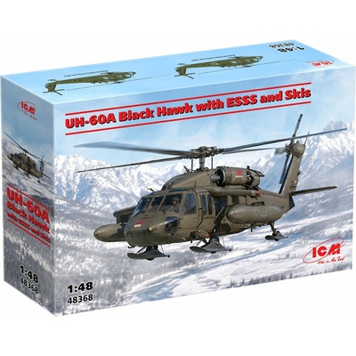 ICM Sikorski UH 60A Black Hawk with ESSS and Skis 1/48