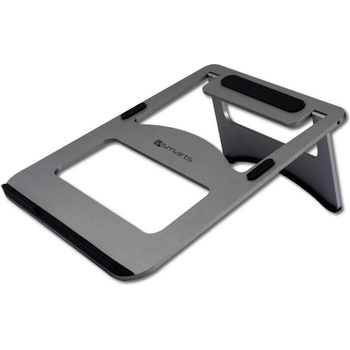 4smarts Aluminum Stand - преносима алуминиева поставка за MacBook и лаптопи (тъмносив)