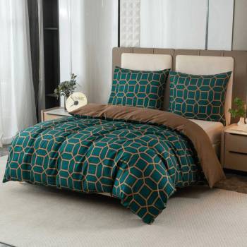 Textilomanie flanel obliečky z mikrovlákna KERNAL zelené 2 ks 70x90 200x220